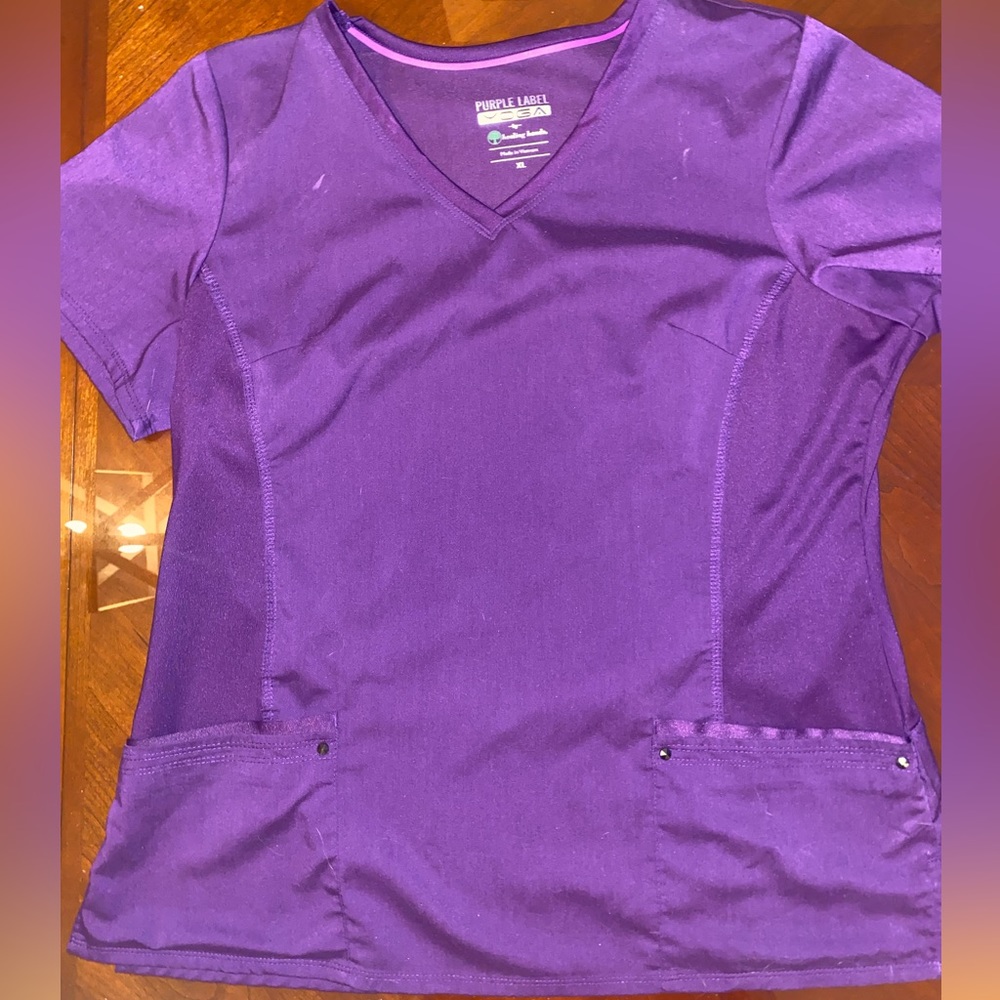 Healing Hands yoga scrubs Purple Label in Purple (eggplant) XL